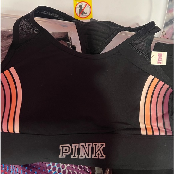 VS PINK ULTIMATE LEGGING ULTIMATE SPORTS BRA TANK DO IT FOR CARBS SM RARE 2016 - Picture 9 of 12